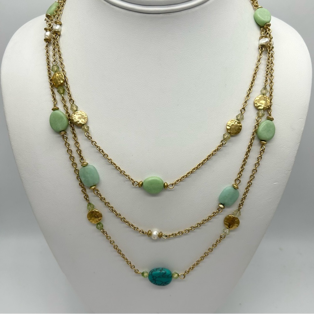 Lauren Ralph Lauren Triple Strand Beaded Necklace